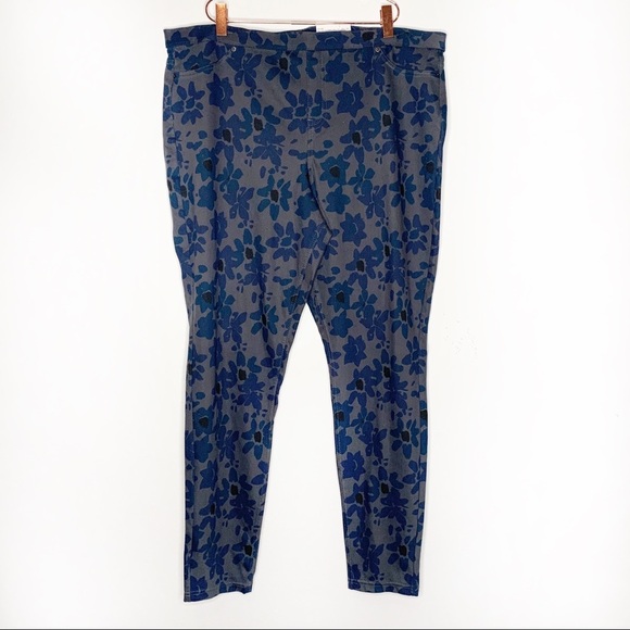 Hue Leggings Mod Floral Stretch Denim Plus Size - Picture 3 of 9